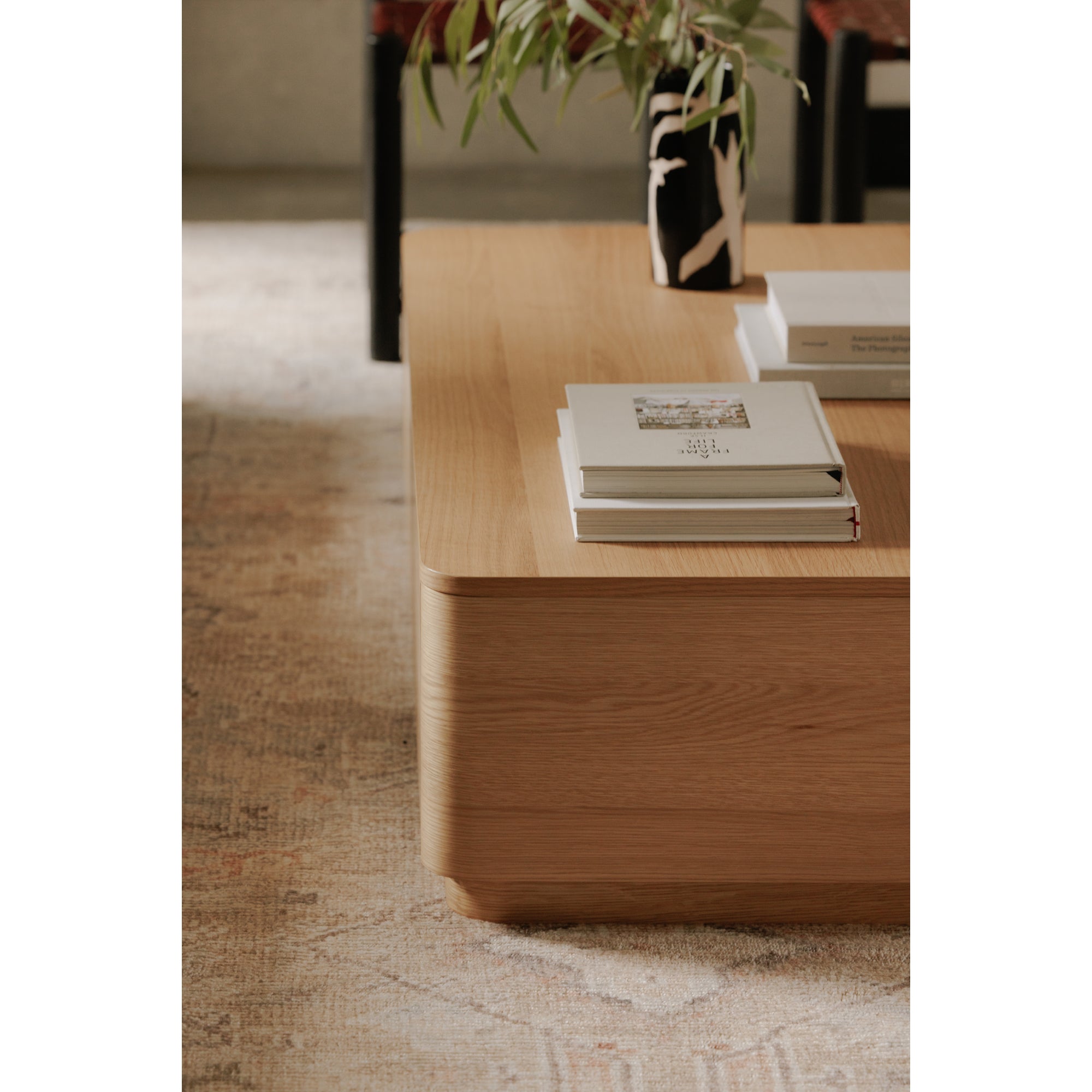 Moes Round Off Coffee Table Natural Oak YR-1007-24