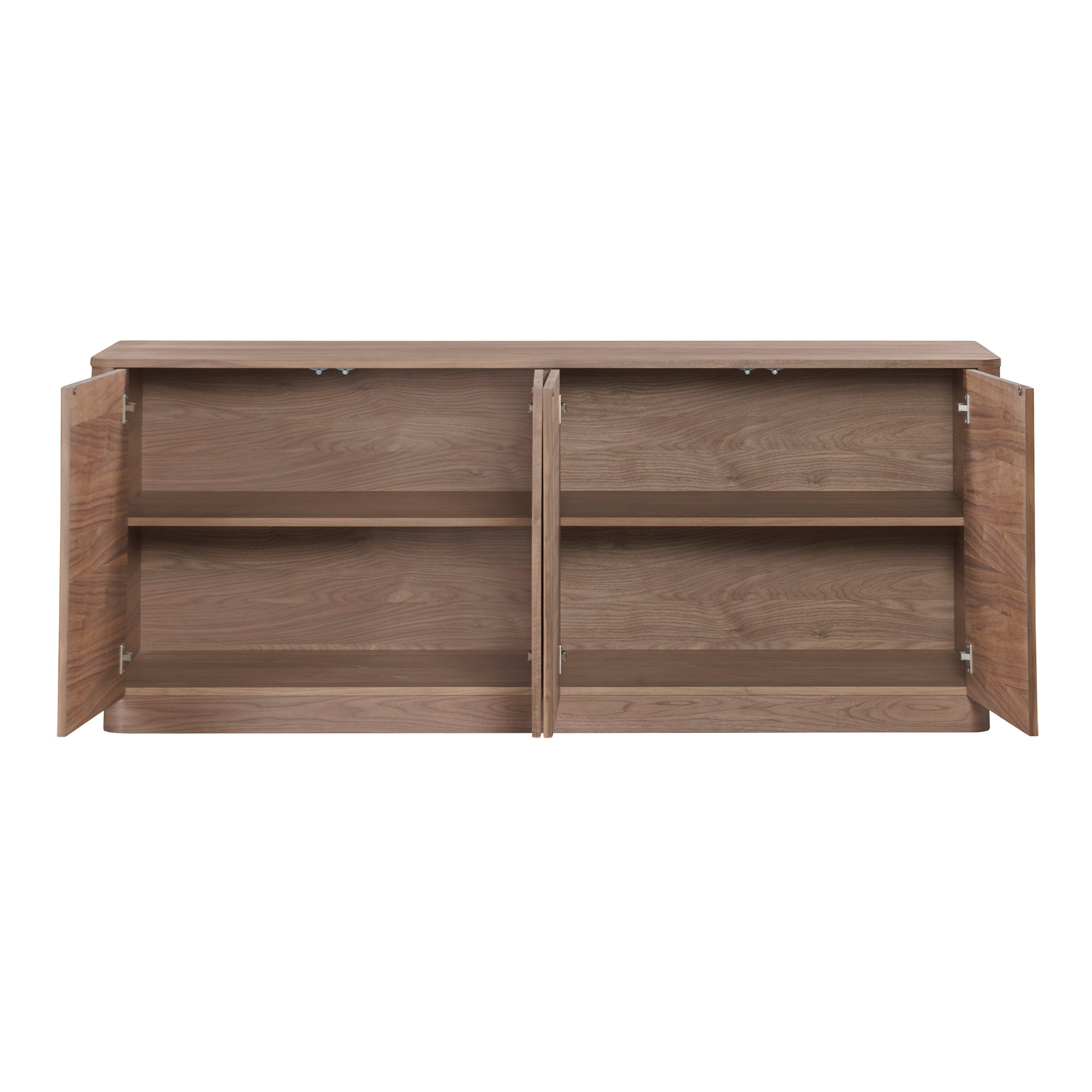Moes Round Off Sideboard Walnut Brown YR-1008-03