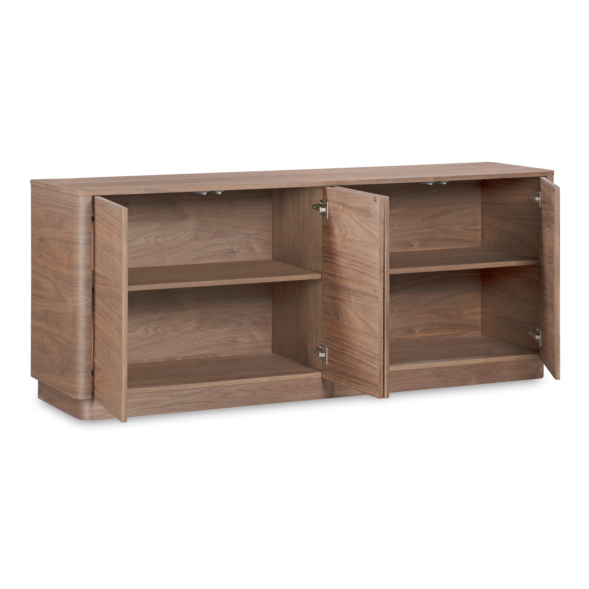 Moes Round Off Sideboard Walnut Brown YR-1008-03