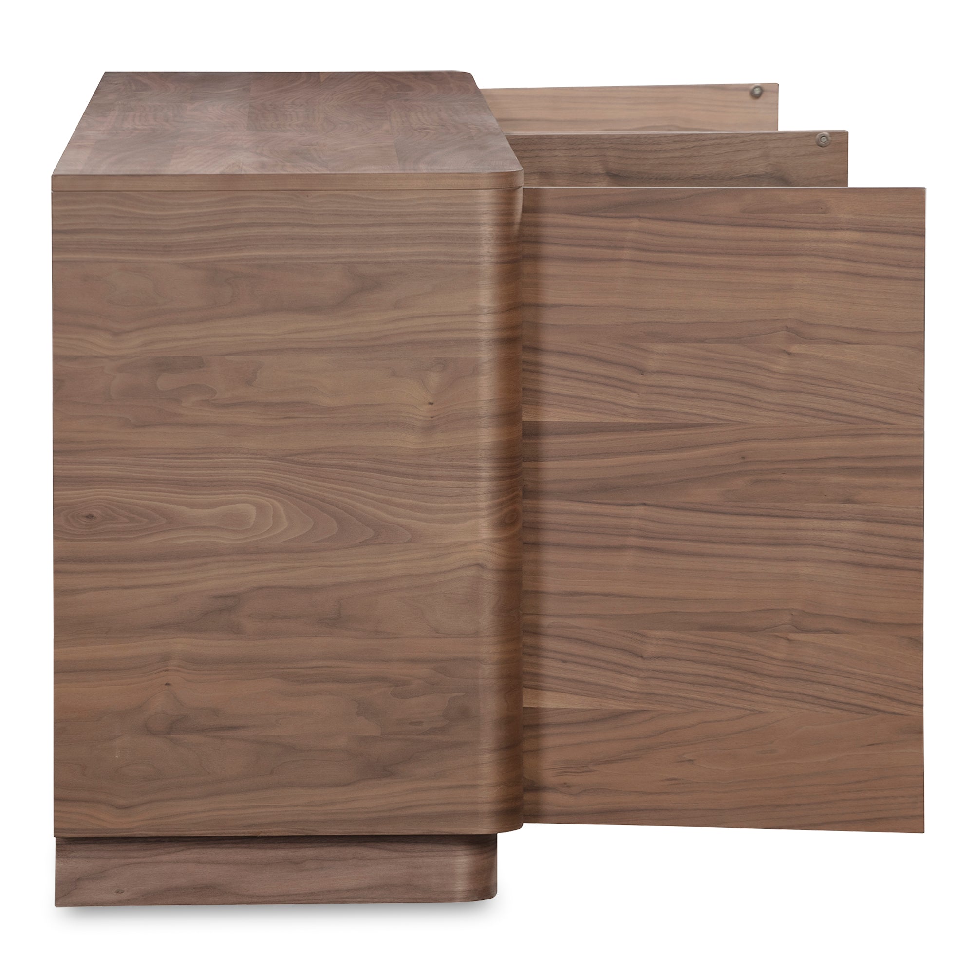 Moes Round Off Sideboard Walnut Brown YR-1008-03