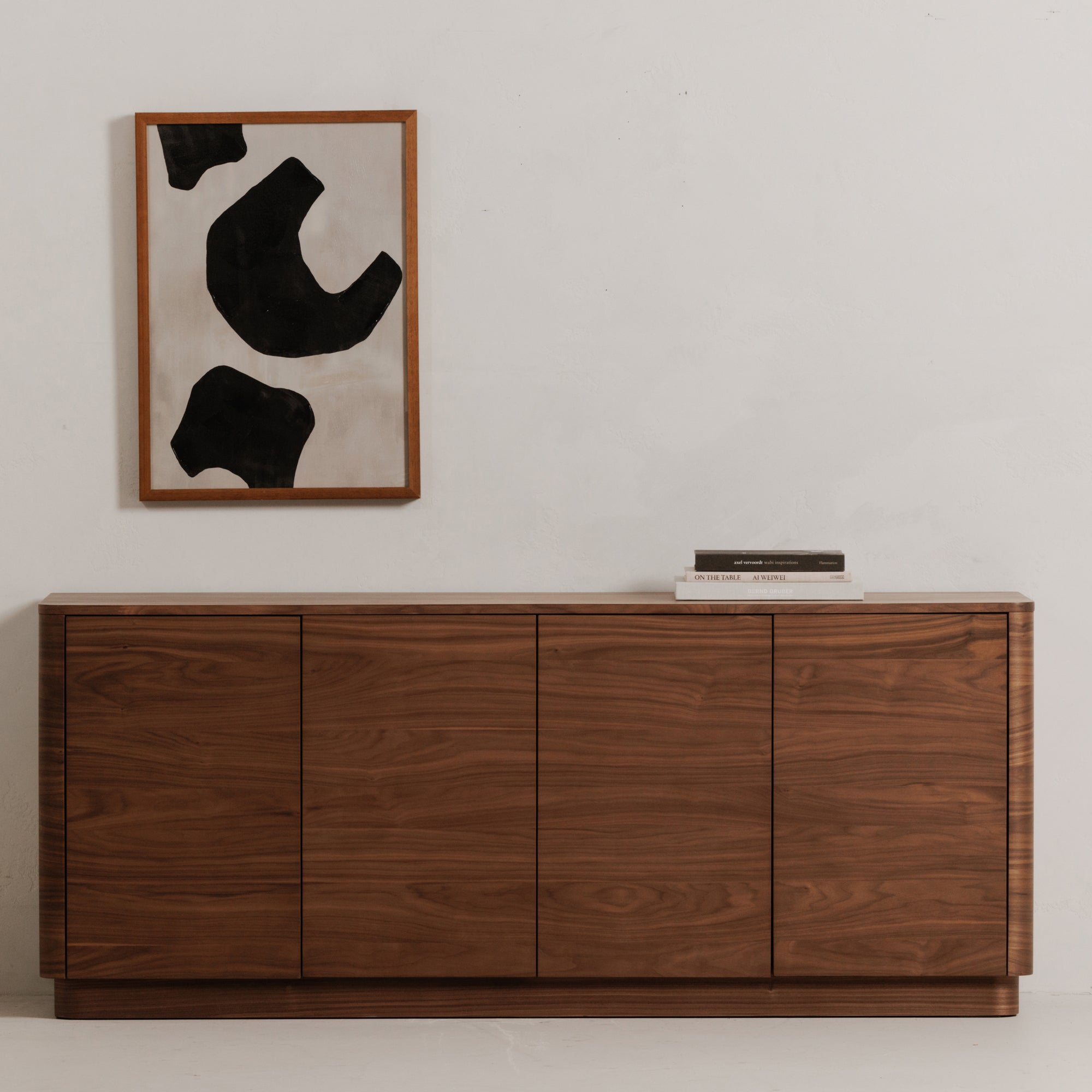 Moes Round Off Sideboard Walnut Brown YR-1008-03