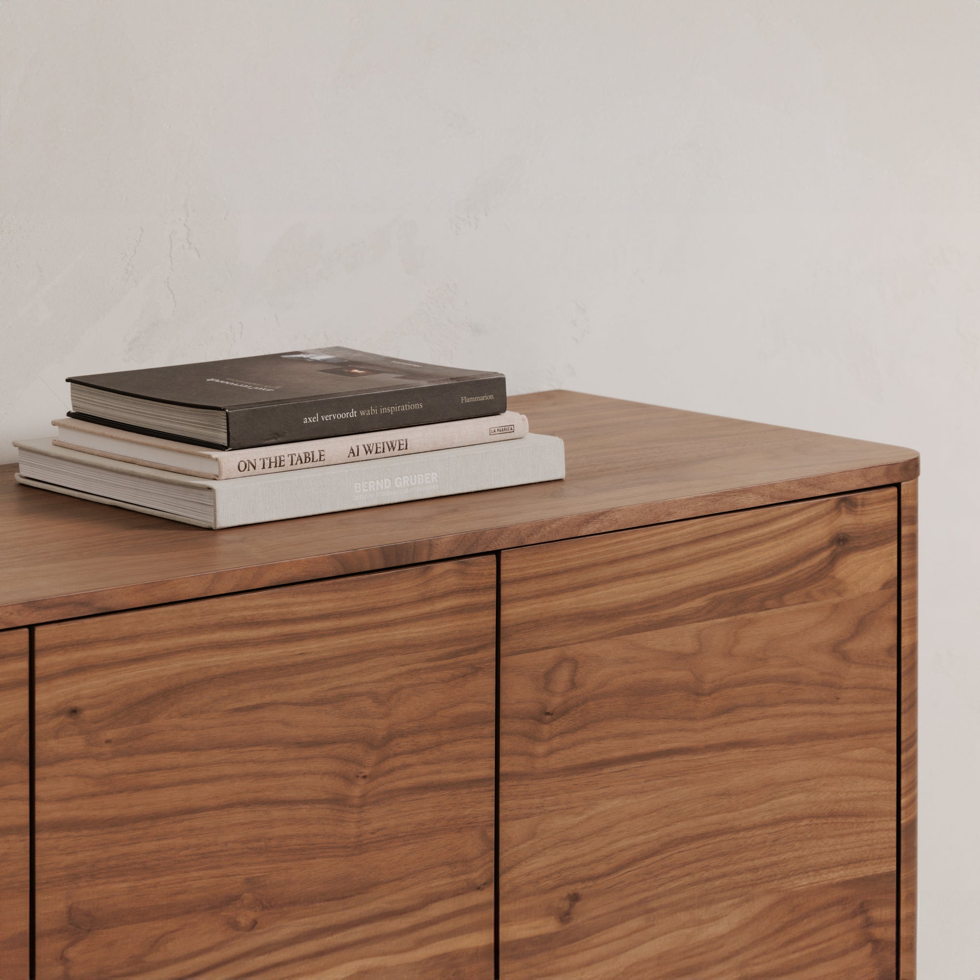 Moes Round Off Sideboard Walnut Brown YR-1008-03