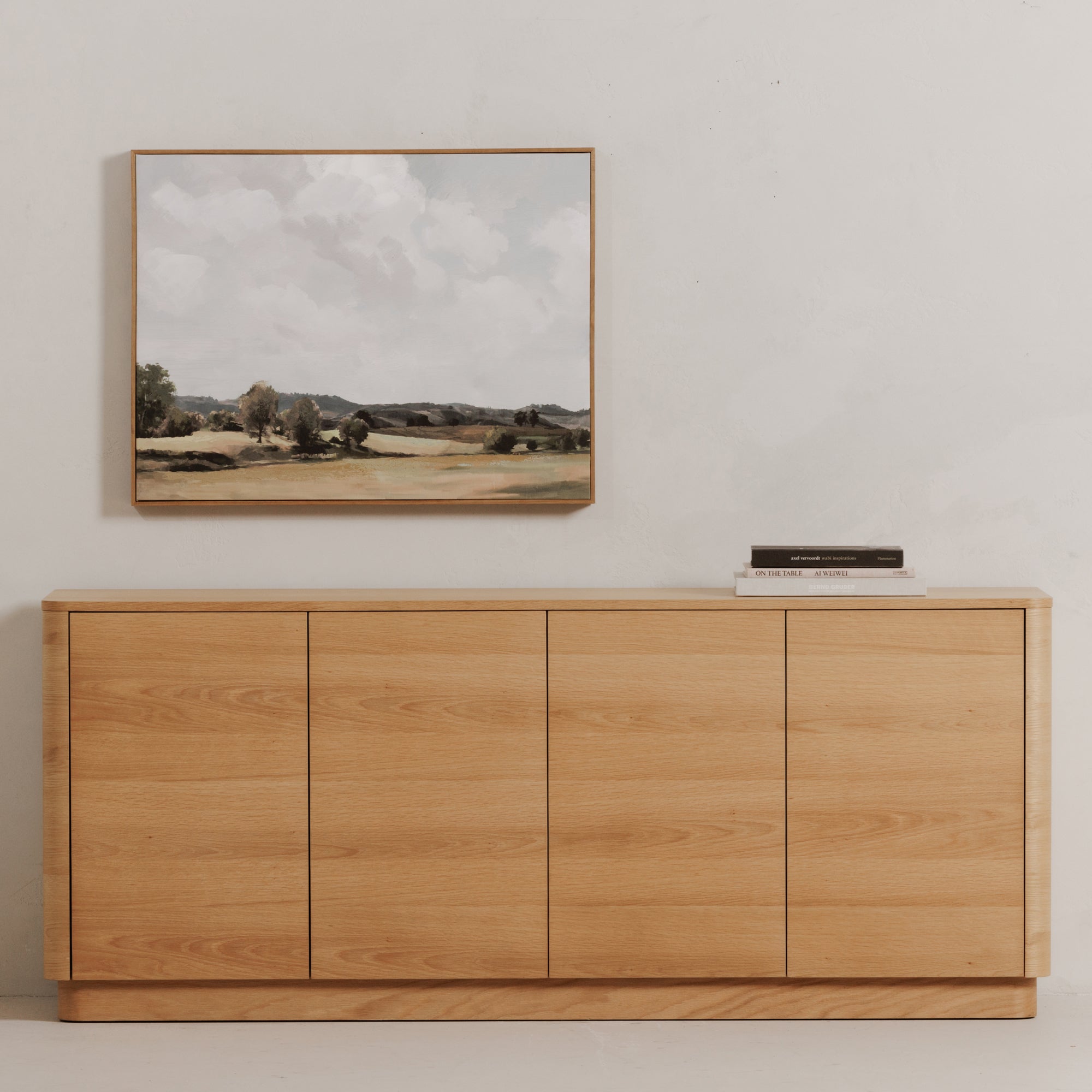 Moes Round Off Sideboard Natural Oak YR-1008-24
