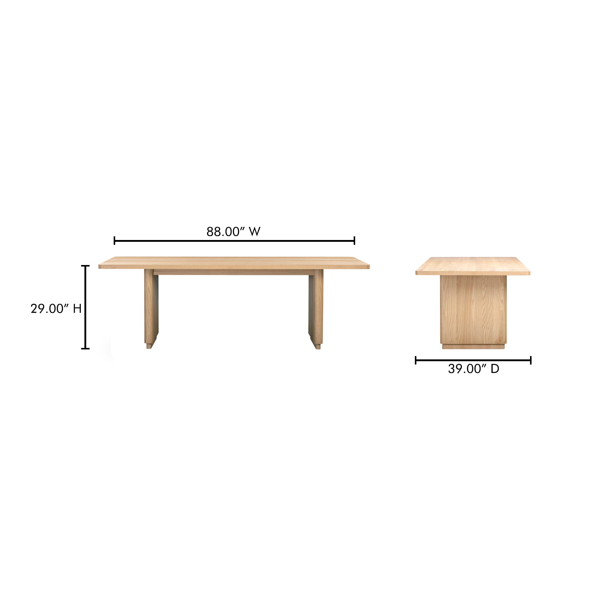 Moes Round Off Small Dining Table Natural Oak YR-1009-24-0