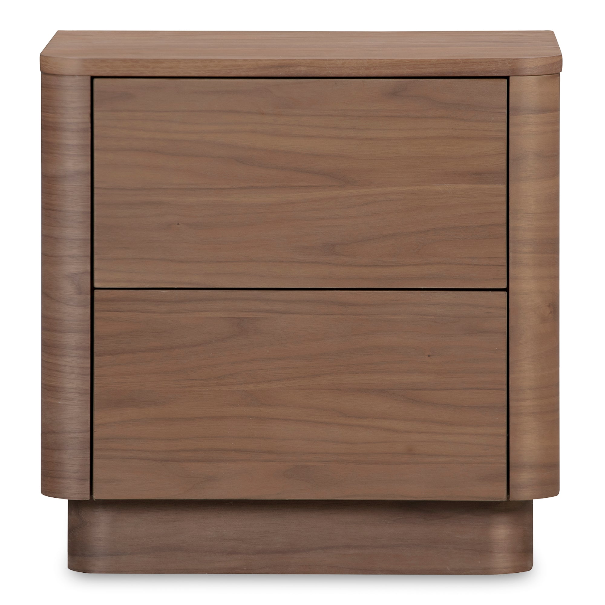 Moes Round Off Tall Nightstand Walnut Brown YR-1013-03