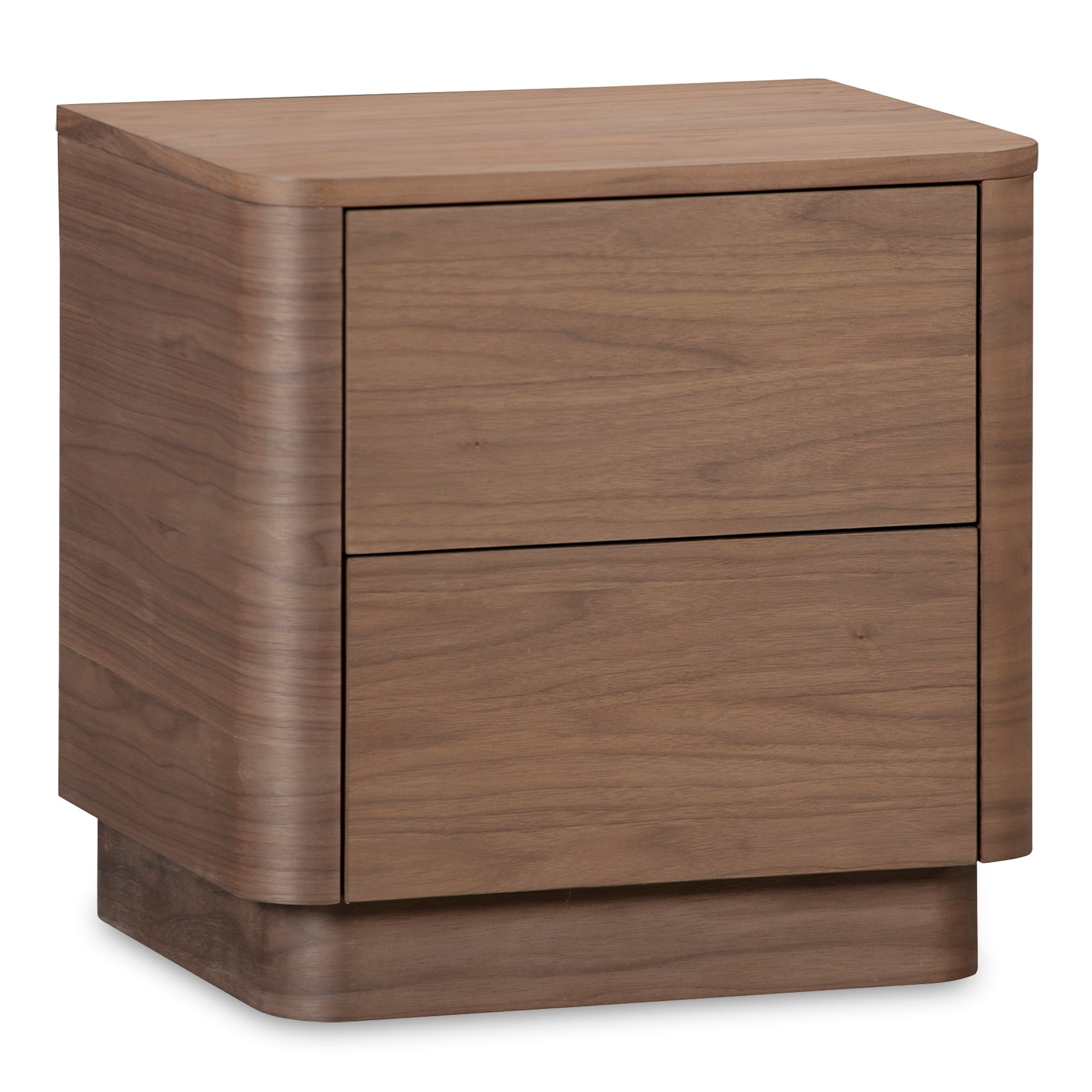 Moes Round Off Tall Nightstand Walnut Brown YR-1013-03