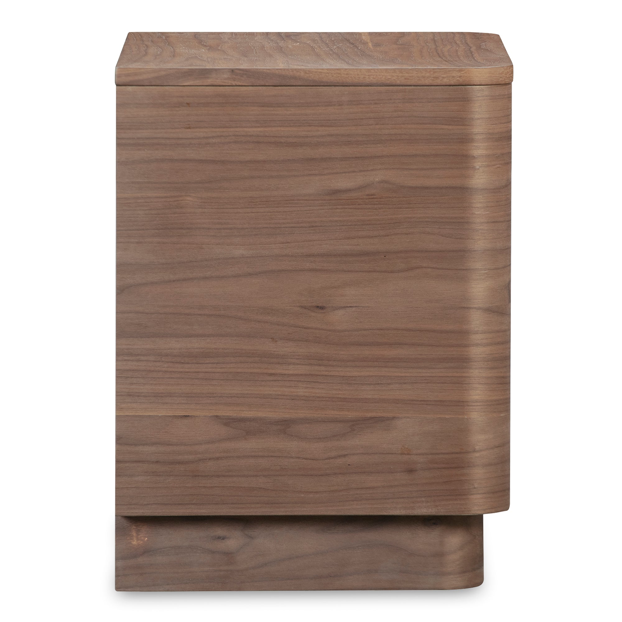Moes Round Off Tall Nightstand Walnut Brown YR-1013-03