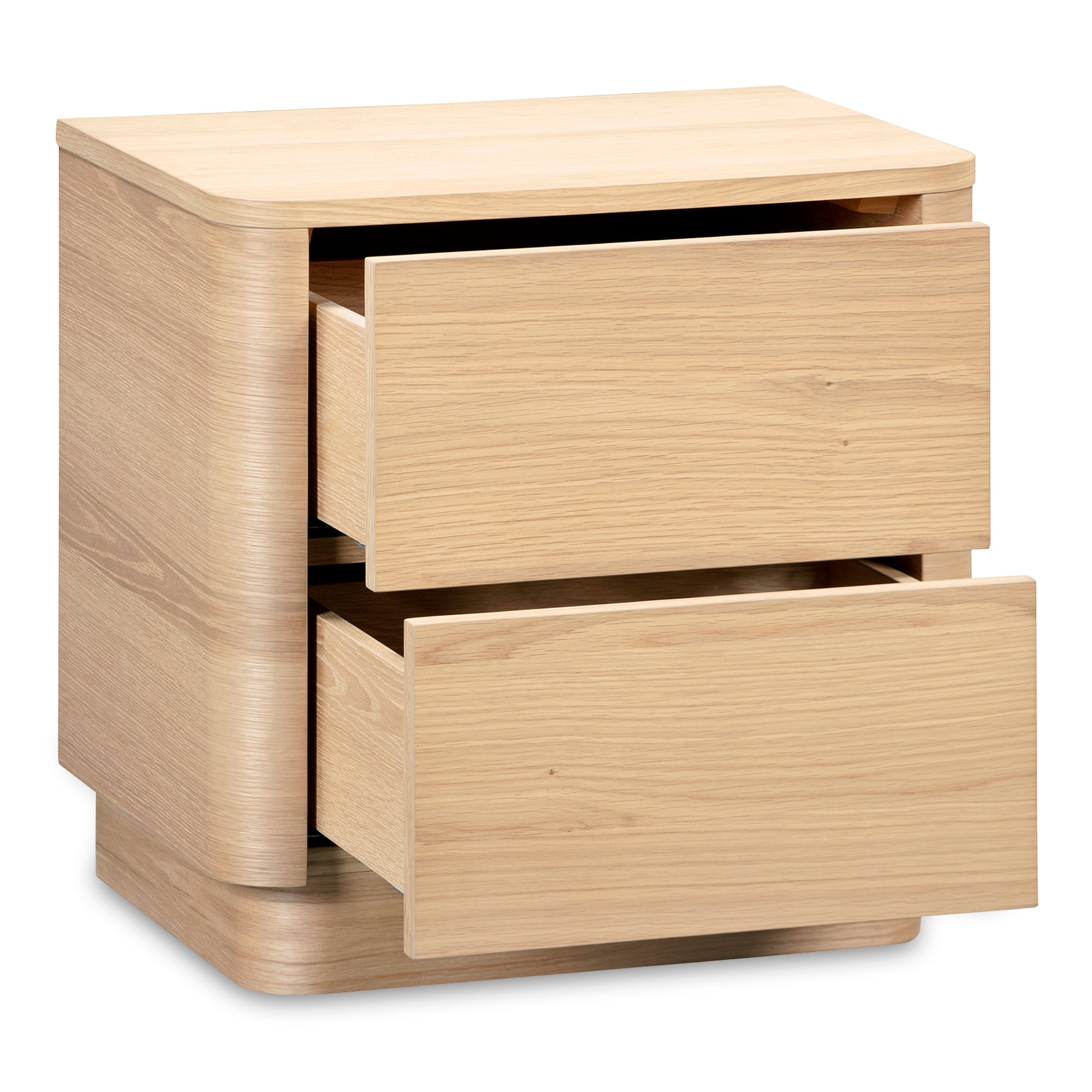 Moes Round Off Tall Nightstand Natural Oak YR-1013-24