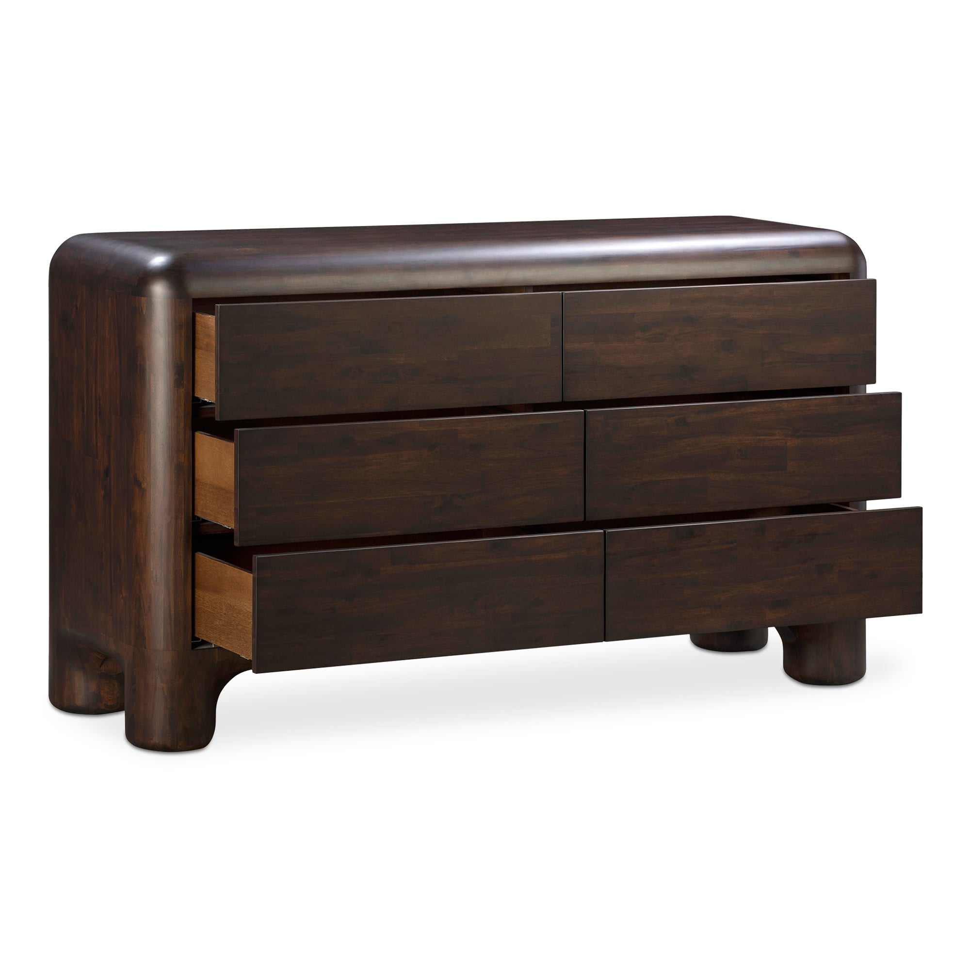 Moes Rowan 6 Drawer Dresser Dark Brown YR-1015-20