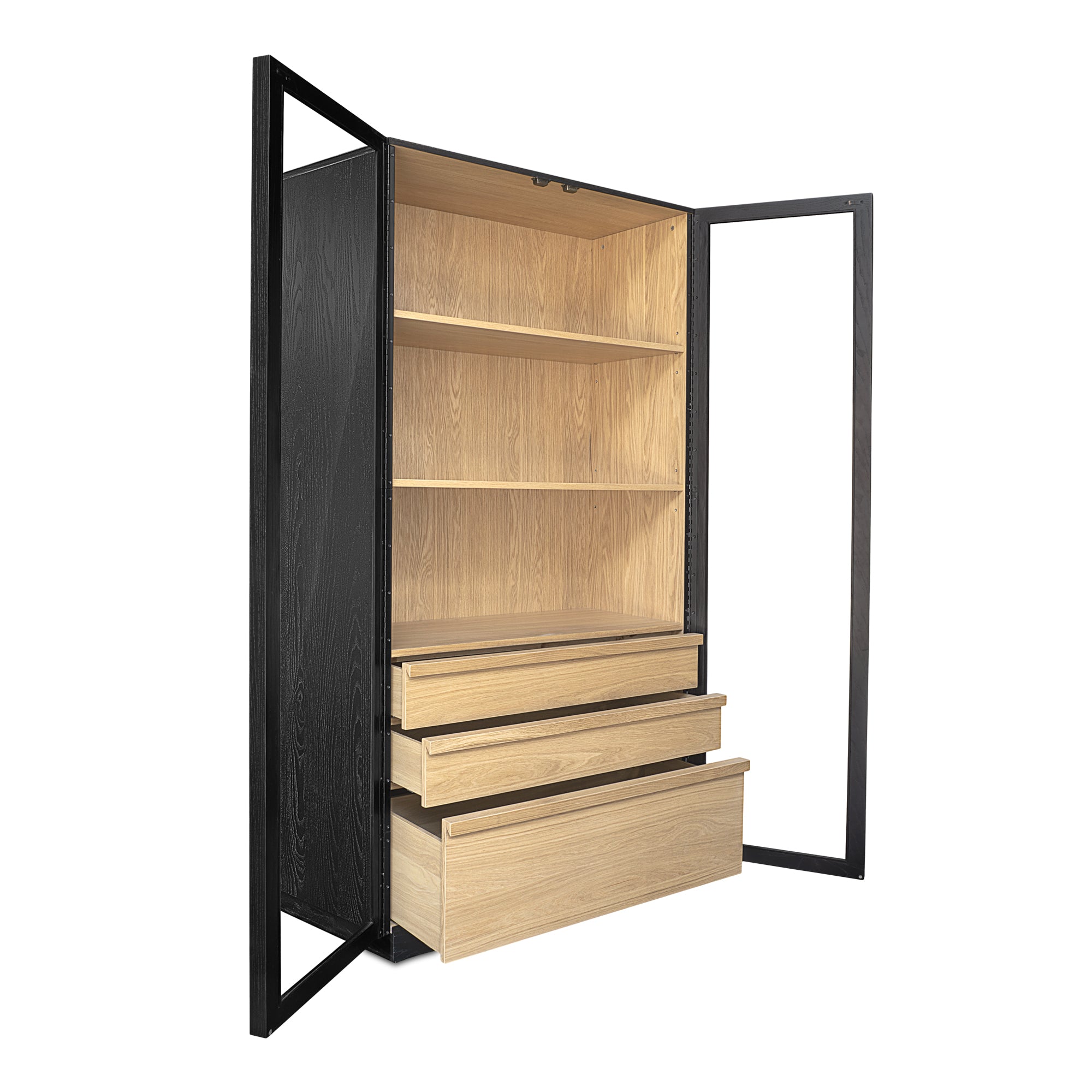 Moes Charlotte Tall Cabinet Black YR-1021-37