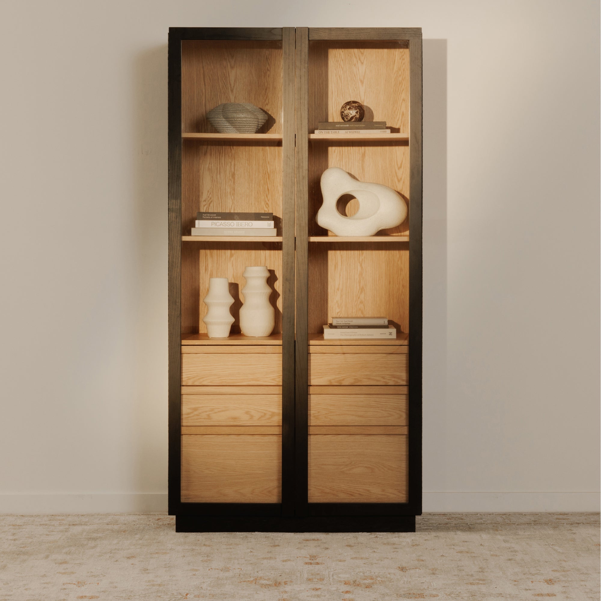 Moes Charlotte Tall Cabinet Black YR-1021-37