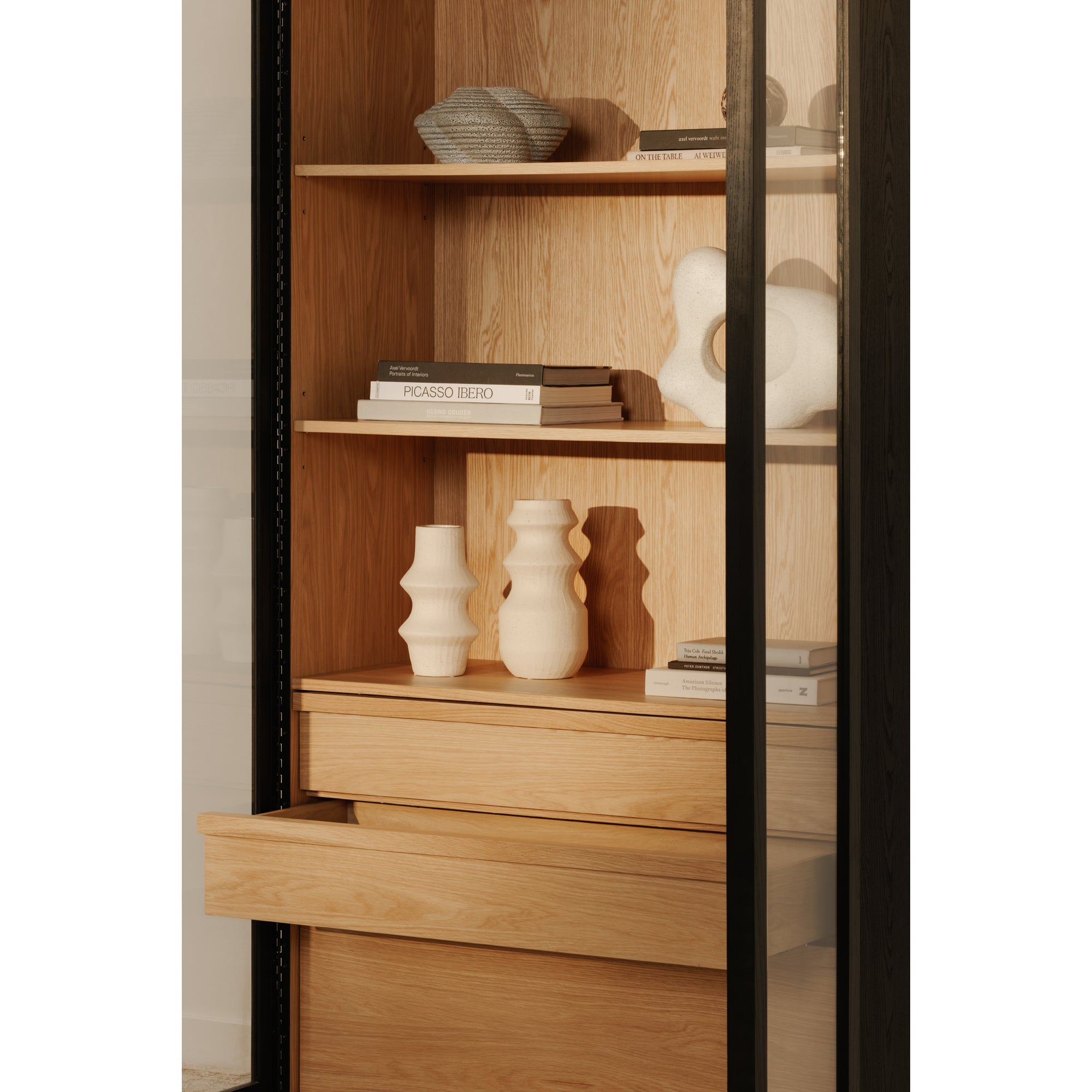 Moes Charlotte Tall Cabinet Black YR-1021-37