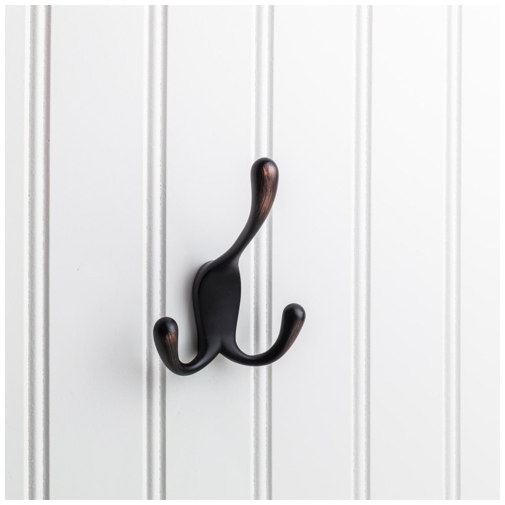 Hardware Resources 4" Large Concealed Triple Prong Wall Mounted Hook