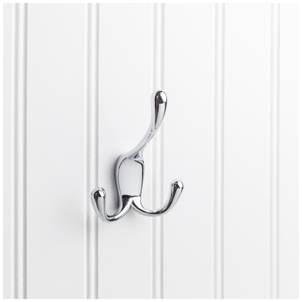 Hardware Resources 4" Large Concealed Triple Prong Wall Mounted Hook