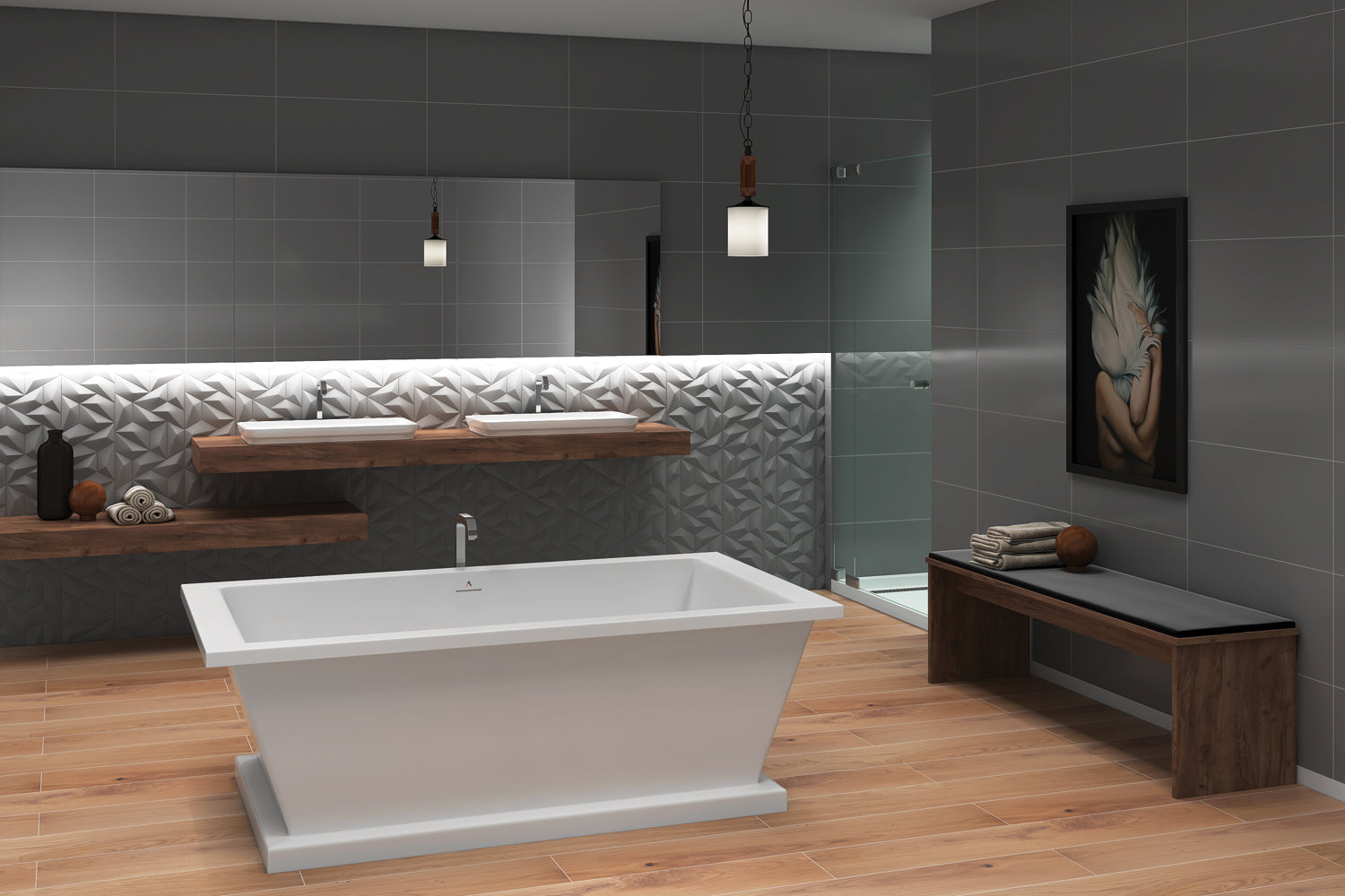 Americh Yara 6636 - Tub Only Freestanding Bathtub YR6636T-WH
