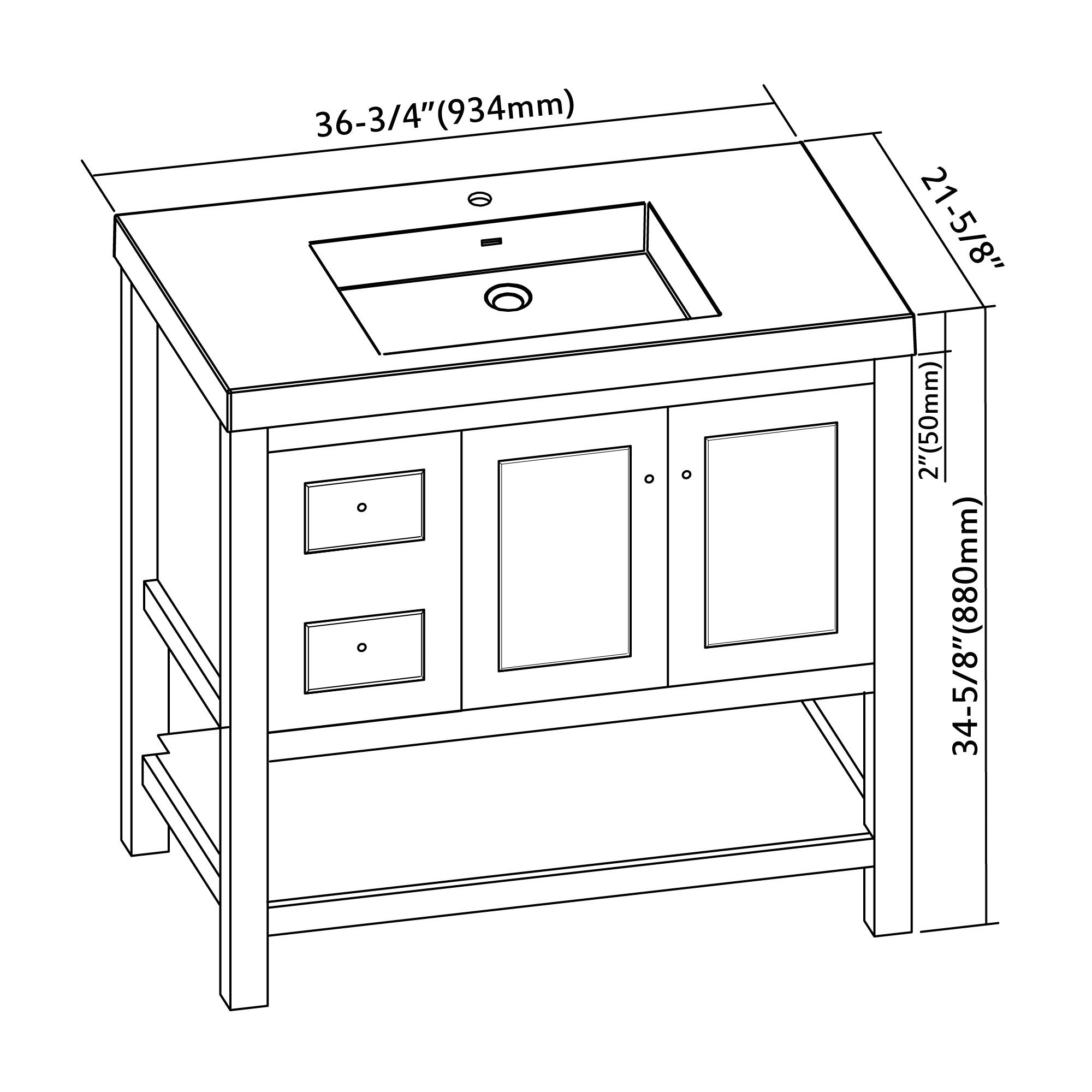 036 Series - 36 Inch Vanity