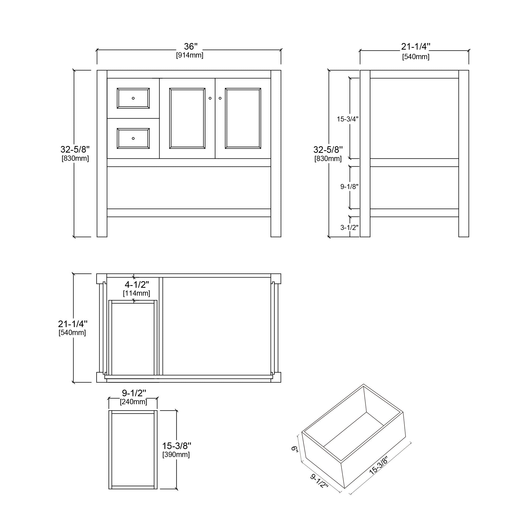 036 Series - 36 Inch Vanity