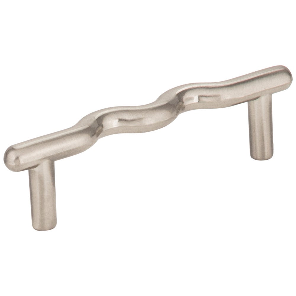 Hardware Resources 3" Center-to-Center Satin Nickel Wavy Verona Cabinet Pull