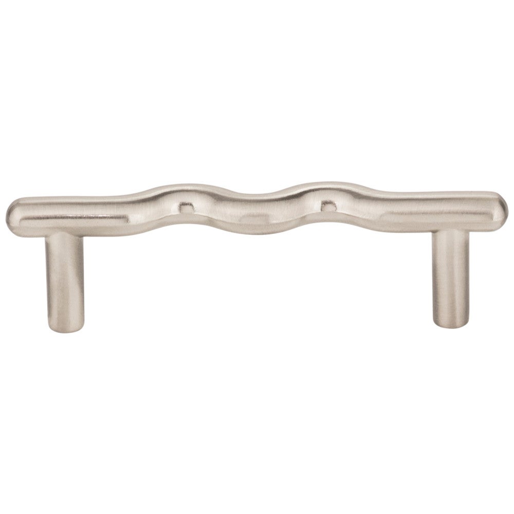 Hardware Resources 3" Center-to-Center Satin Nickel Wavy Verona Cabinet Pull
