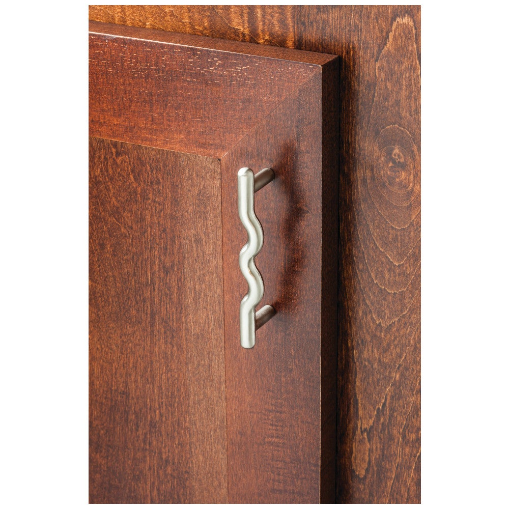 Hardware Resources 3" Center-to-Center Satin Nickel Wavy Verona Cabinet Pull