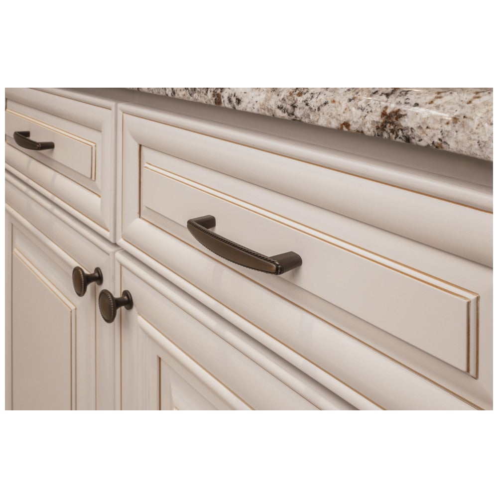 Hardware Resources 96 mm Center-to-Center Satin Nickel Rope Detailed Lindos Cabinet Pull