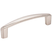 Hardware Resources 96 mm Center-to-Center Satin Nickel Rope Detailed Lindos Cabinet Pull