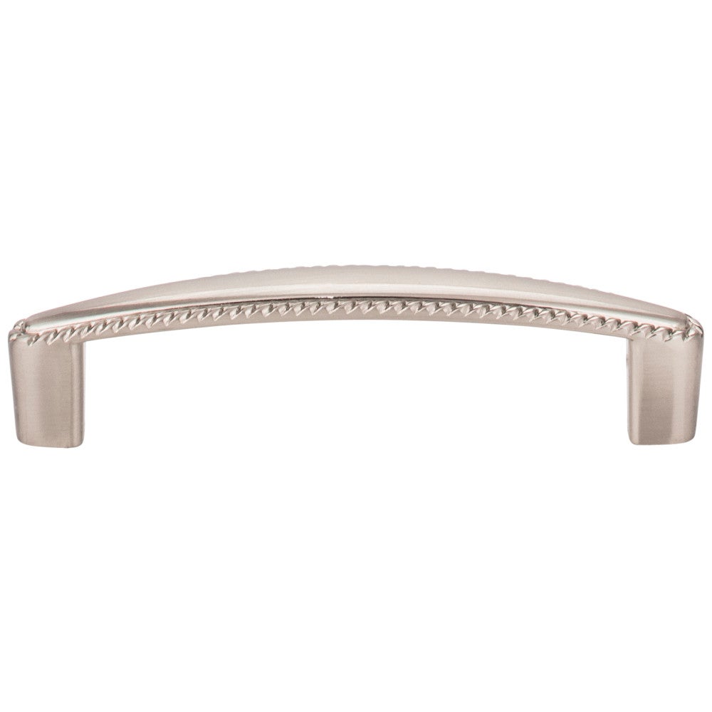 Hardware Resources 96 mm Center-to-Center Satin Nickel Rope Detailed Lindos Cabinet Pull