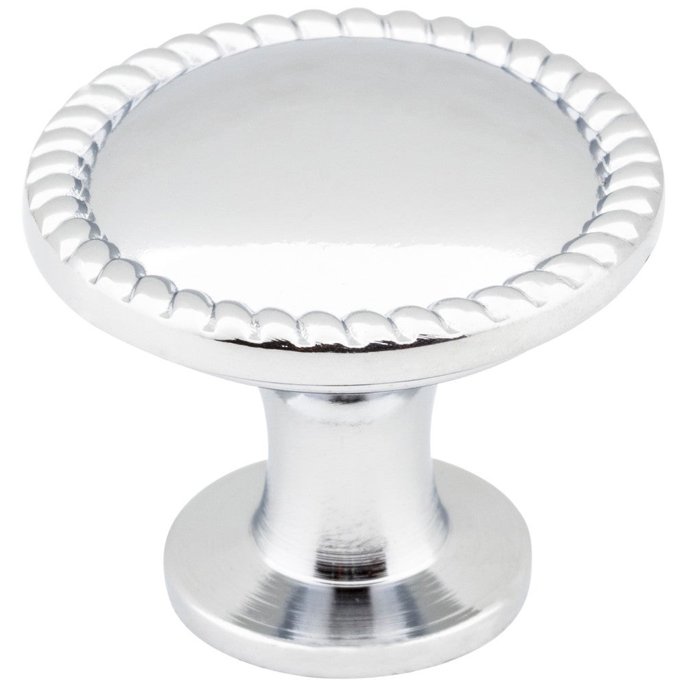 Hardware Resources 1-1/4" Diameter Satin Nickel Round Rope Detailed Lindos Cabinet Knob