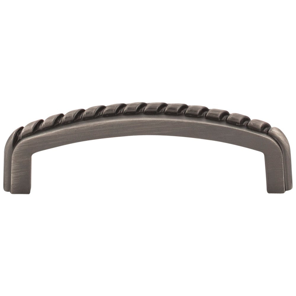 Hardware Resources 3" Center-to-Center Satin Nickel Rope Detailed Cypress Cabinet Pull