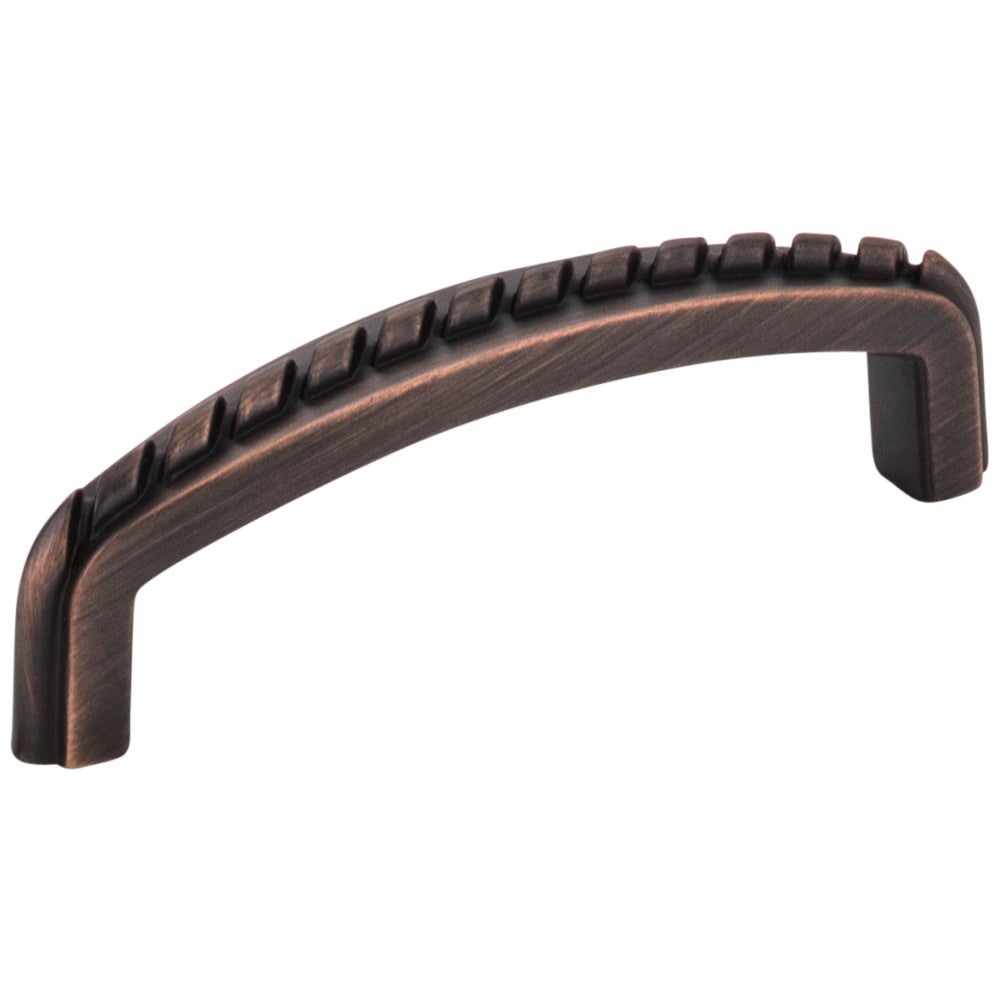 Hardware Resources 3" Center-to-Center Satin Nickel Rope Detailed Cypress Cabinet Pull