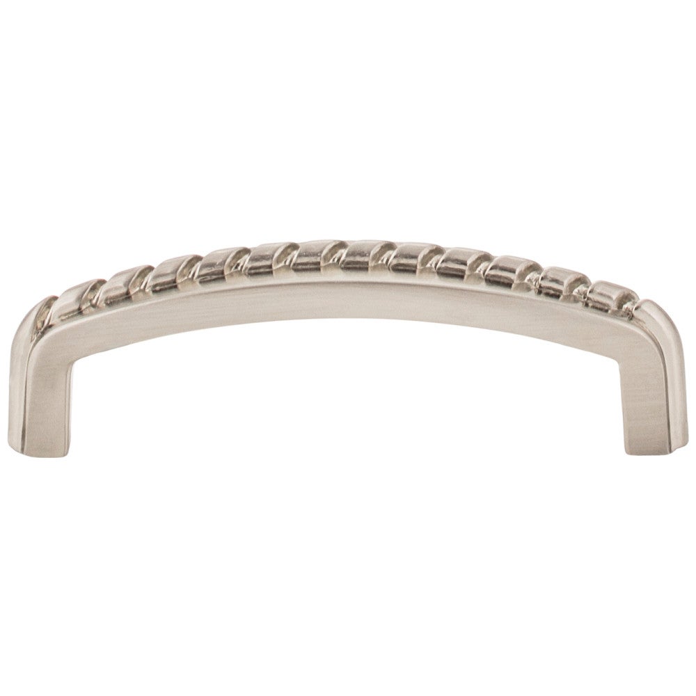 Hardware Resources 3" Center-to-Center Satin Nickel Rope Detailed Cypress Cabinet Pull