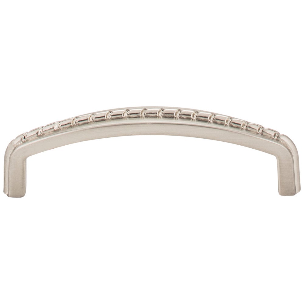 Hardware Resources 3" Center-to-Center Satin Nickel Rope Detailed Cypress Cabinet Pull
