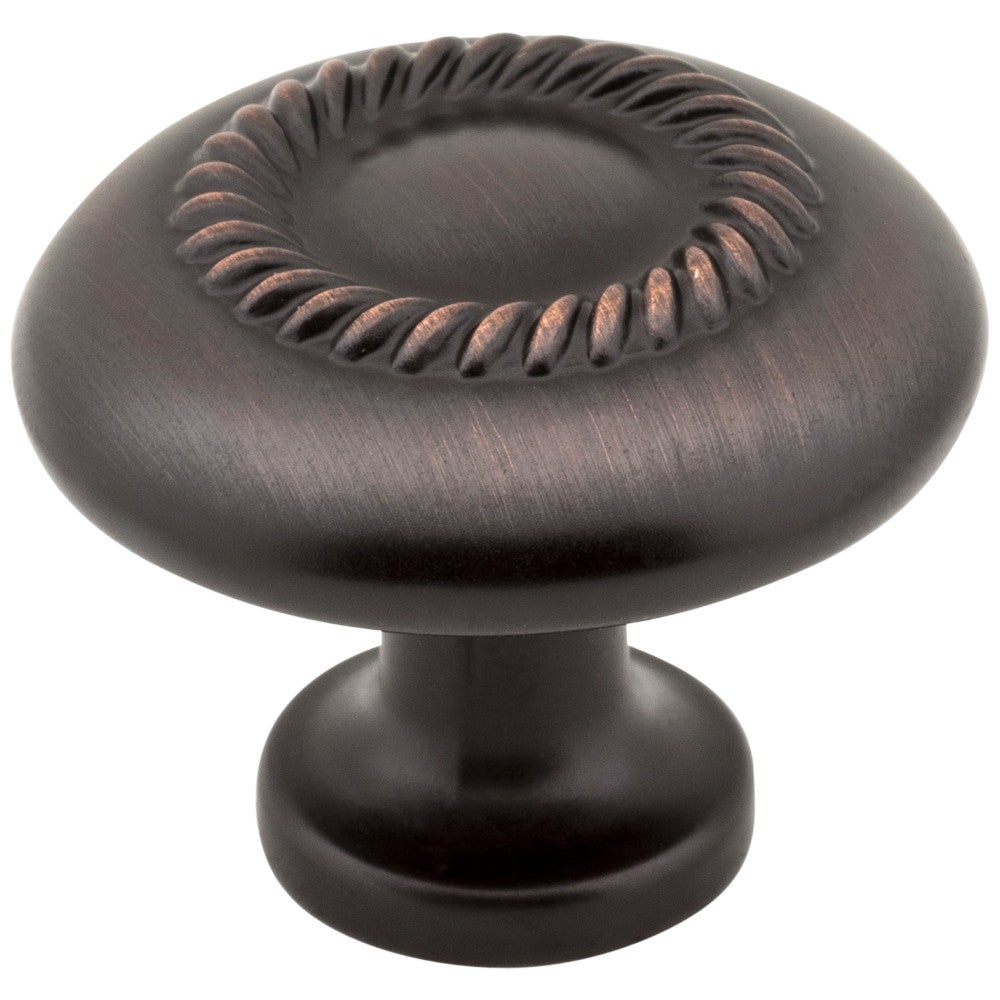 Hardware Resources 1-1/4" Diameter Satin Nickel Rope Detailed Cypress Cabinet Mushroom Knob