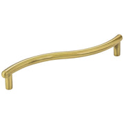 Hardware Resources 128 mm Center-to-Center Brushed Brass Wavy Capri Cabinet Pull