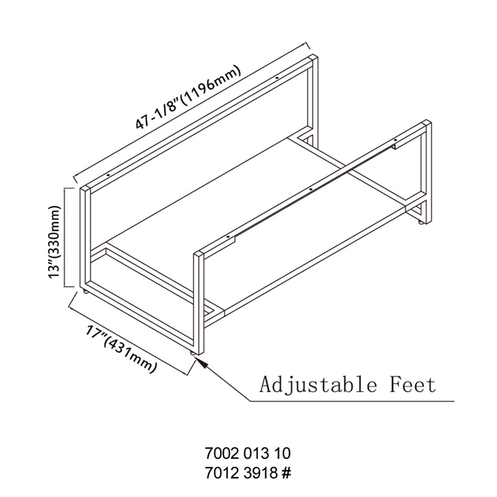 015 Series-48 Inch Vanity - Single Sink