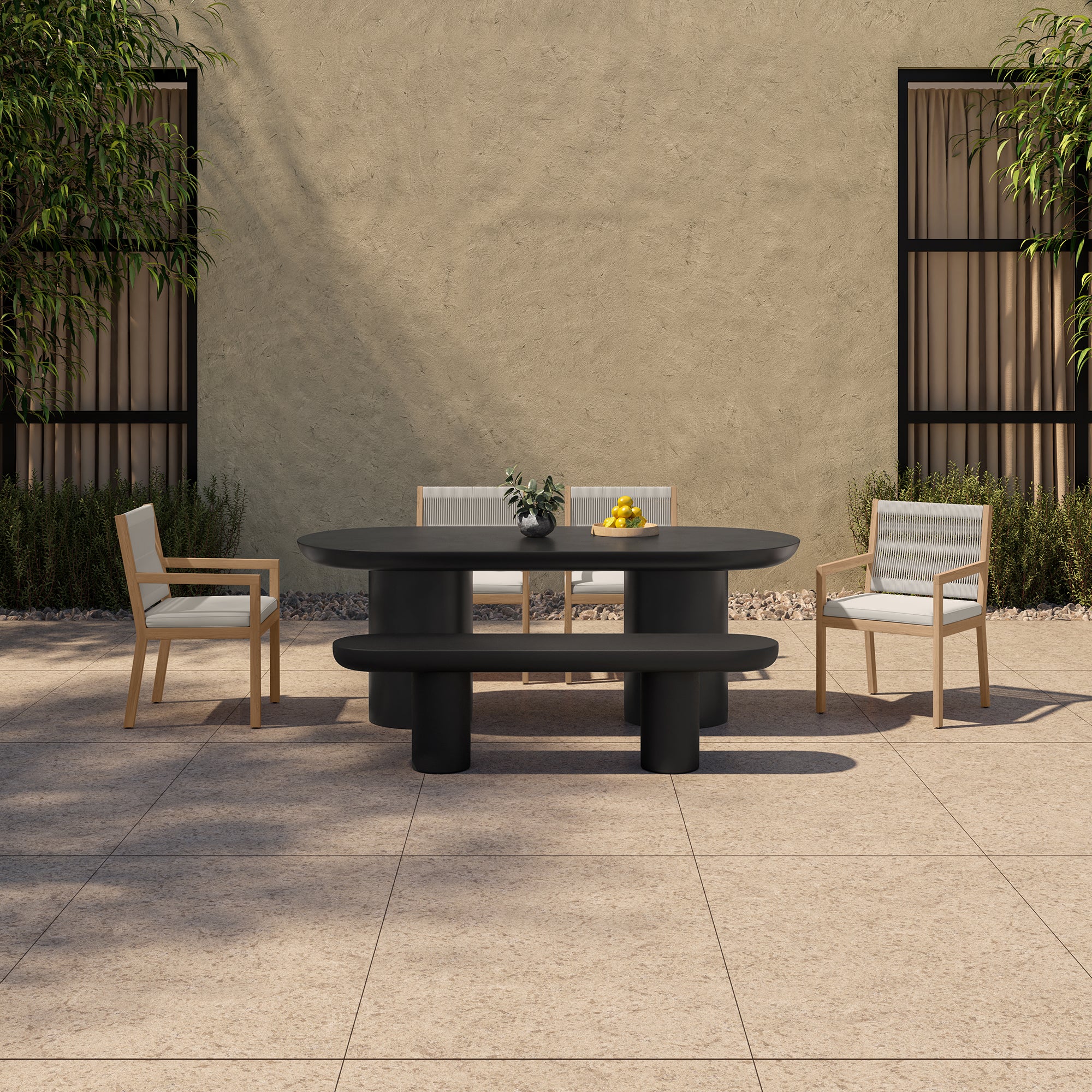 Moes Rocca Dining Table Black ZT-1033-02-0