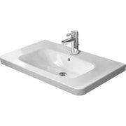 Duravit DuraStyle 30 1/2'' Rectangular Wall Mounted Sink in White with Widespread Faucet Holes and with Overflow