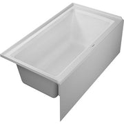 Duravit Architec 60'' x 32'' Rectangular Alcove Bathtub in White Acrylic with Left Drain, Above Floor Rough, Drain Sold Separately