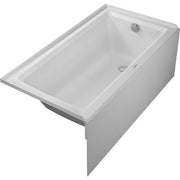 Duravit Architec 60'' x 32'' Rectangular Alcove Bathtub in White Acrylic with Right Drain, Above Floor Rough, Drain Sold Separately