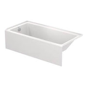 Duravit No.1 60'' x 30'' Rectangular Alcove Bathtub in White Acrylic with Left Drain, Drain Sold Separately, ADA Compliant