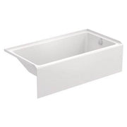 Duravit No.1 60'' x 32'' Rectangular Alcove Bathtub in White Acrylic with Right Drain, Drain Sold Separately, ADA Compliant