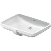 Duravit No.1 23'' Rectangular Undermount Sink in White with Overflow