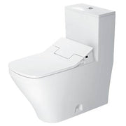 Duravit DuraStyle 1.28 GPF Single Flush Elongated One Piece Toilet in White, Top Push Button Flush - Seat Included