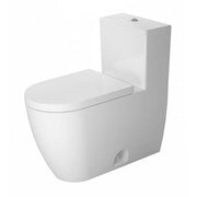Duravit ME by Starck 1.32/0.92 GPF Dual Flush Rimless Elongated One Piece Toilet in White, Top Push Button Flush - Seat Included