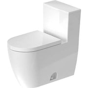 Duravit ME by Starck 1.28 GPF Single Flush Rimless Elongated ADA Compliant One Piece Toilet in White, Right Lever Flush - Seat Included