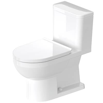 Duravit No.1 1.28 GPF Single Flush Rimless Elongated ADA Compliant One Piece Toilet in White,Seat Included