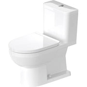 Duravit No.1 1.32/0.92 GPF Dual Flush Rimless Elongated One Piece Toilet in White, Top Push Button Flush - Seat Sold Separately