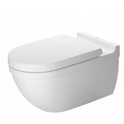 Duravit Starck 3 1.6/0.8 GPF Dual Flush ADA Compliant Elongated Wall Mounted Toilet in White - Seat, Actuator, and In-Wall Tank and Carrier Sold Separately