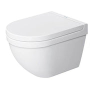 Duravit Starck 3 1.6/0.8 GPF Dual Flush ADA Compliant Round Wall Mounted Toilet in White - Seat, Actuator, and In-Wall Tank and Carrier Sold Separately