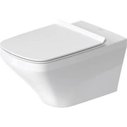 Duravit DuraStyle 1.6/0.8 GPF Dual Flush Rimless ADA Compliant Elongated Wall Mounted Toilet in White - Seat, Actuator, and In-Wall Tank and Carrier Sold Separately